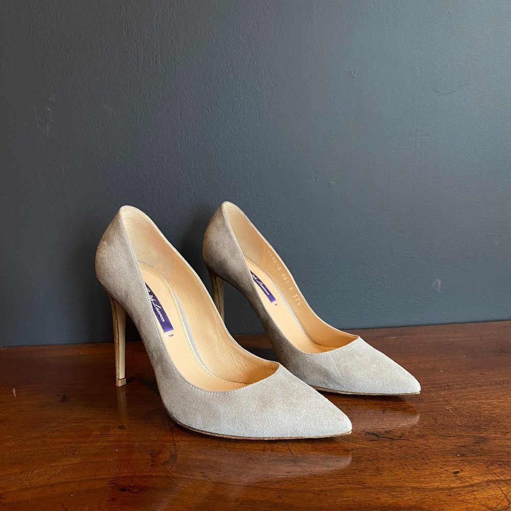 Celia Goat-Suede Pump (Grey)